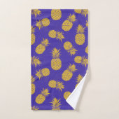 Modern Tropical Pineapple Watercolor バスタオルセット (ハンドタオル)