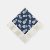 Modern Tropical Pineapple Watercolor 縁ありカクテルナプキン (角)