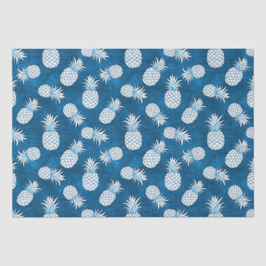 Modern Tropical Pineapple Watercolor 薄葉紙 (正面)