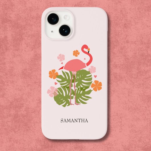 Modern Tropical Pink Flamingo Case-Mate iPhoneケース