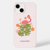 Modern Tropical Pink Flamingo Case-Mate iPhoneケース (裏面)