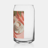 Modern Tropical Plant Print – Pink and Green  ガラス缶 (右)