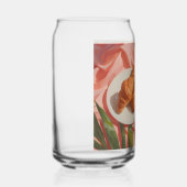 Modern Tropical Plant Print – Pink and Green  ガラス缶 (左)