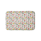 Modern Tulip Floral Pattern Soft Botanical Spring バスマット (正面)