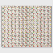 Modern Tulip Floral Pattern Soft Botanical Spring ラッピングペーパー (フラット)