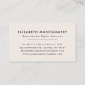 Modern Tulip Floral Pattern Soft Botanical Spring 名刺 (裏面)