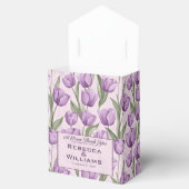 Modern Tulip Flower Greenery Wedding Favor Boxes フェイバーボックス (オープン)