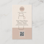 Modern Tumbler Care Card with Barcode and logo 名刺 (正面)