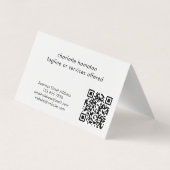 Modern Turquoise Unique Cool Colorful QR Code 名刺 (裏面)