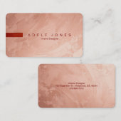 Modern Tuscan Rose Gold & Red Editable 名刺 (正面/裏面)