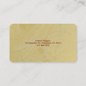 Modern Tuscan Sun Business Card 名刺 (裏面)