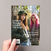 Modern Twins Graduation Magazine Cover TMF26 アクリル招待状 (インサイチュ (ポータブル))