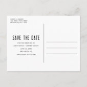 Modern Two Photo Wedding Save the Date Postcard 案内ポストカード (裏面)