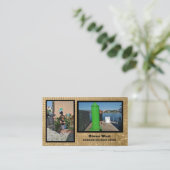 Modern Two Photos Business Card 名刺 (スタンド正面)