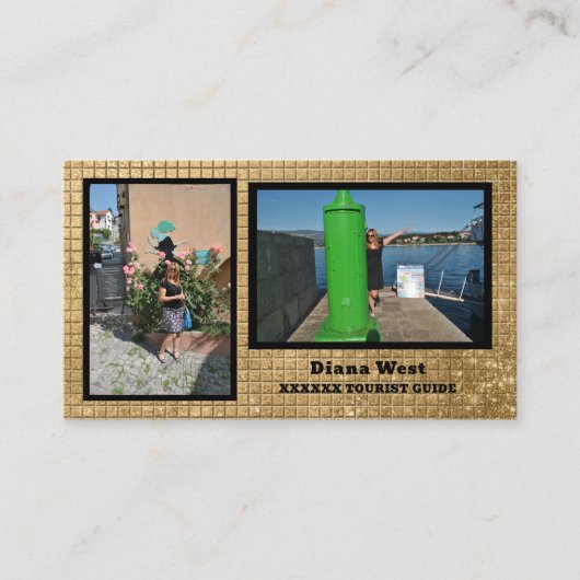 Modern Two Photos Business Card 名刺 (正面)