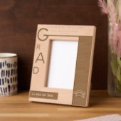 Modern Two-Tone Design Graduation Photo レーザー彫刻フレーム (左)