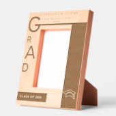 Modern Two-Tone Design Graduation Photo レーザー彫刻フレーム (左)