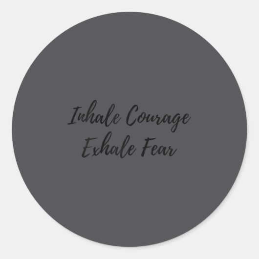 Modern Tygraphy Motivational Wall Art For Insratio ラウンドシール (正面)