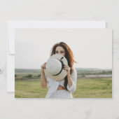 Modern Typography 4 Photos Elegant Graduation 招待状 (裏面)