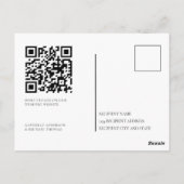 Modern Typography Black White Save The Date ポストカード (裏面)