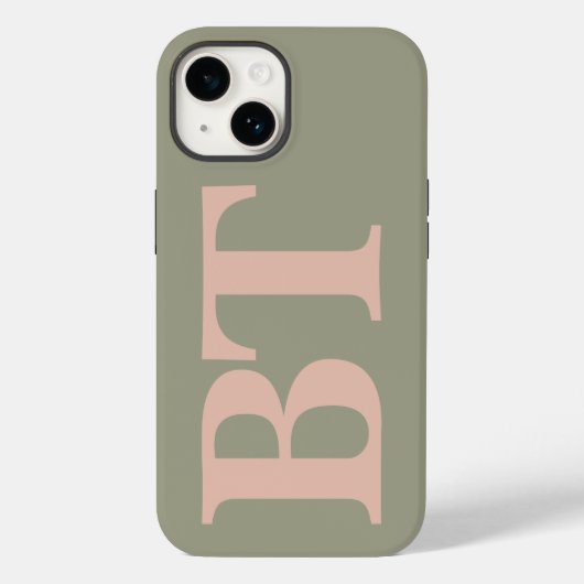 Modern Typography Custom Initials Monogram Case-Mate iPhoneケース (裏面)