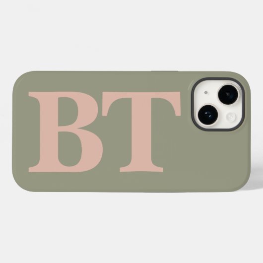 Modern Typography Custom Initials Monogram Case-Mate iPhoneケース (裏面 (横))