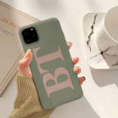 Modern Typography Custom Initials Monogram iPhoneケース