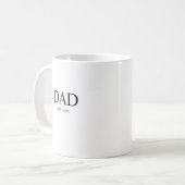 Modern Typography Dad Established コーヒーマグカップ (正面左)