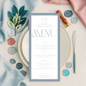 Modern Typography Dusty Blue Save The Date  メニュー