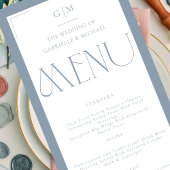 Modern Typography Dusty Blue Save The Date  メニュー