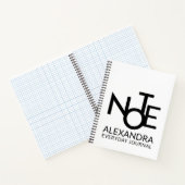 Modern Typography Everyday Journal Black White ノートブック (内部)