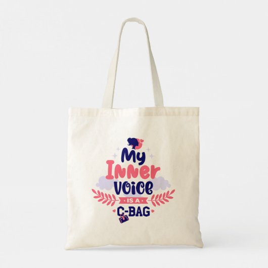 Modern Typography funny Quotes トートバッグ (裏面)