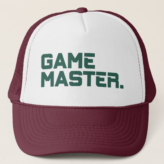 Modern Typography Game Master Men's キャップ (正面)