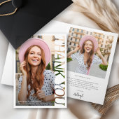 Modern Typography Graduate 2 Photo Thank You カード