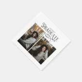 Modern Typography Graduate Photo Graduation スタンダードカクテルナプキン (角)