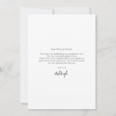 Modern Typography Graduate Photo Thank You サンキューカード (裏面)