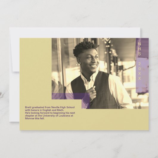 Modern Typography Graduation | Class of 2026 案内状 (裏面)