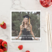 Modern Typography Graduation Photo  スタンダードランチョンナプキン (インサイチュ)