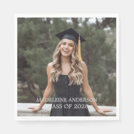 Modern Typography Graduation Photo  スタンダードランチョンナプキン
