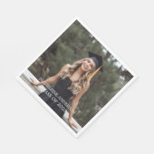 Modern Typography Graduation Photo  スタンダードランチョンナプキン (角)