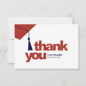 Modern Typography Graduation Thank You Card サンキューカード (正面)
