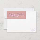 Modern Typography Graduation Thank You Card サンキューカード (裏面)