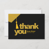 Modern Typography Graduation Thank You Card サンキューカード (正面)