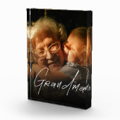 Modern Typography Grandma Custom Photo Gift フォトブロック (右)