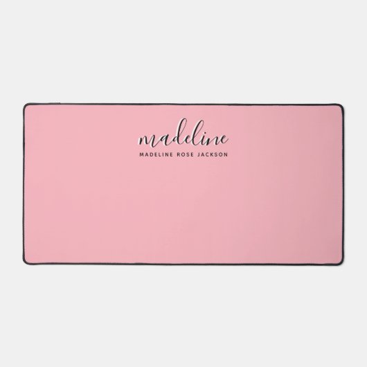 Modern Typography Grey Monogram デスクマット (正面)