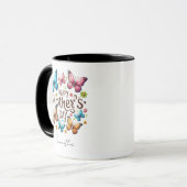 Modern Typography Happy Mothers Day Custom Name マグカップ (正面左)