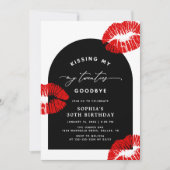 Modern Typography Kissing My Twenties Goodbye 招待状 (正面)