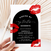 Modern Typography Kissing My Twenties Goodbye 招待状