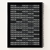 Modern Typography Mindset Journal Black White  ノートブック (裏面)