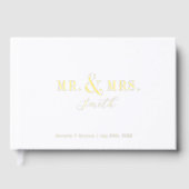 Modern typography minimalist Mr and Mrs Wedding ゲストブック (正面)